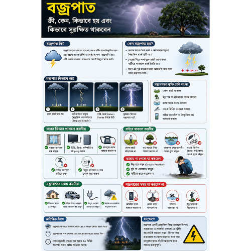 বজ্রপাতে  এক দশকে মৃত্যু  সাড়ে তিন হাজারের বেশি মানুষের !